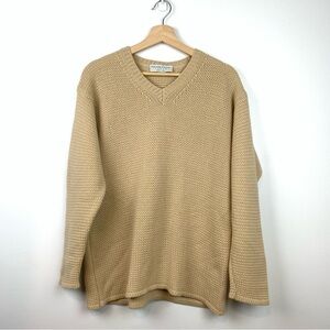 Fabiana Filippi Donna Cashmere Knit Sweater Sz Large Beige Italy Quiet Luxury